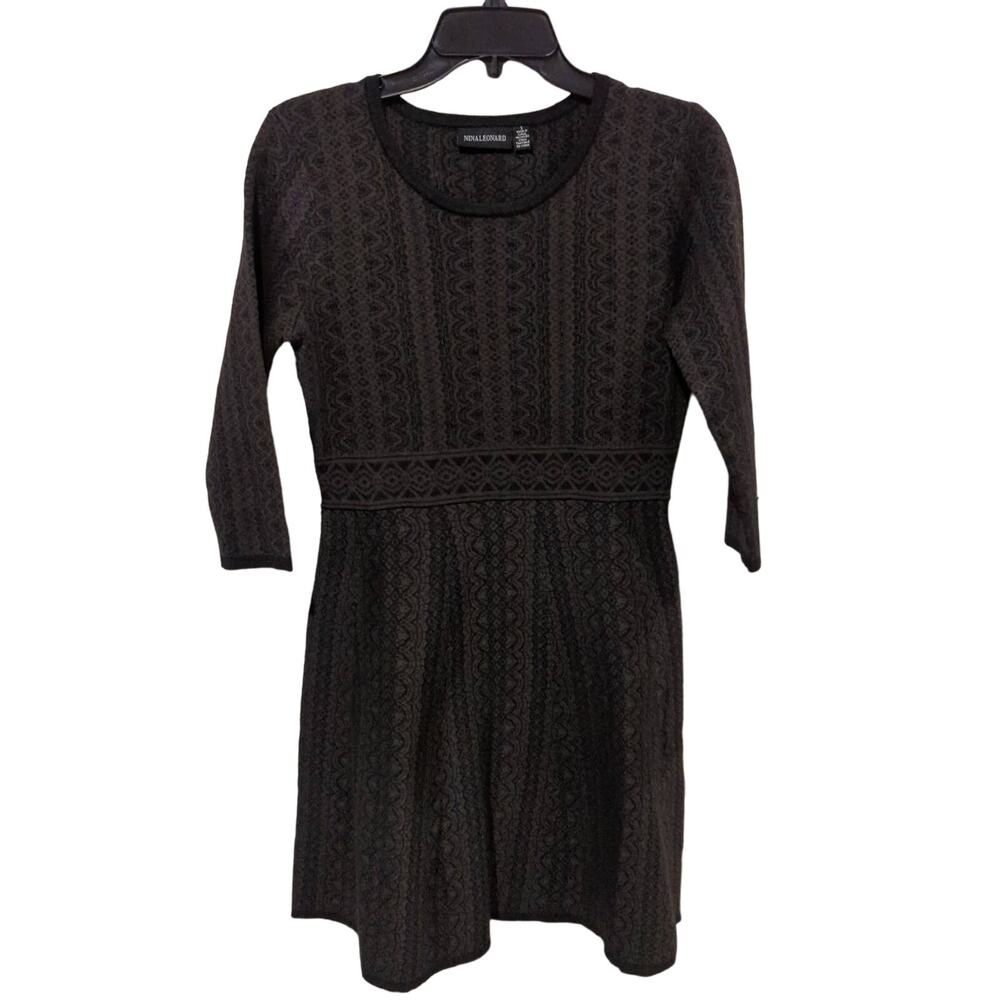 Nina Leonard Dress, Patterned, NWT, S